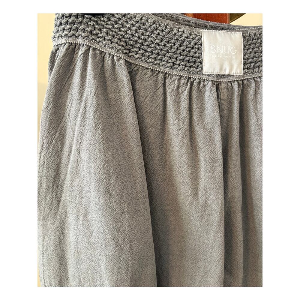 Gray SNUG by Sunday Citizen Wide Leg Lounge Pants Sz Small/Medium - Picture 2 of 8